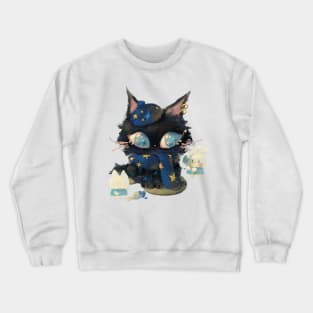 Milky Way Cat Crewneck Sweatshirt